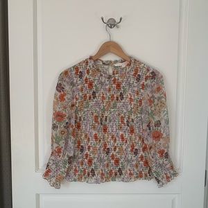 Veronica Beard floral blouse